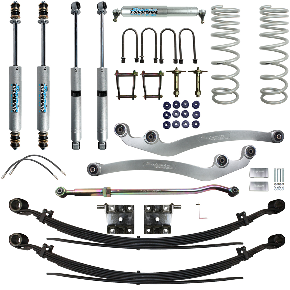 Superior Engineering 3 Inch (75mm) Lift Kit Suitable For Toyota LandCruiser 78 Series Pre 07/2016 4.5lt V8 - SUP-78G1-8-KIT-3INCH